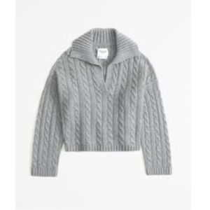 Abercrombie cable notch neck sweater